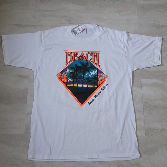 Jerzees Other - Vintage Beach South Padre Island Graphic Jerzees White T-Shirt X-Large